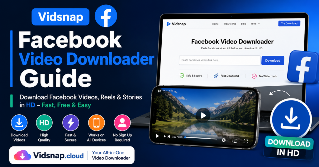 Current image: Vidsnap Facebook Video Downloader Guide